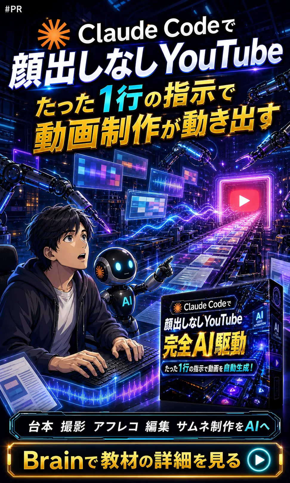 顔出しなしAI動画制作システム