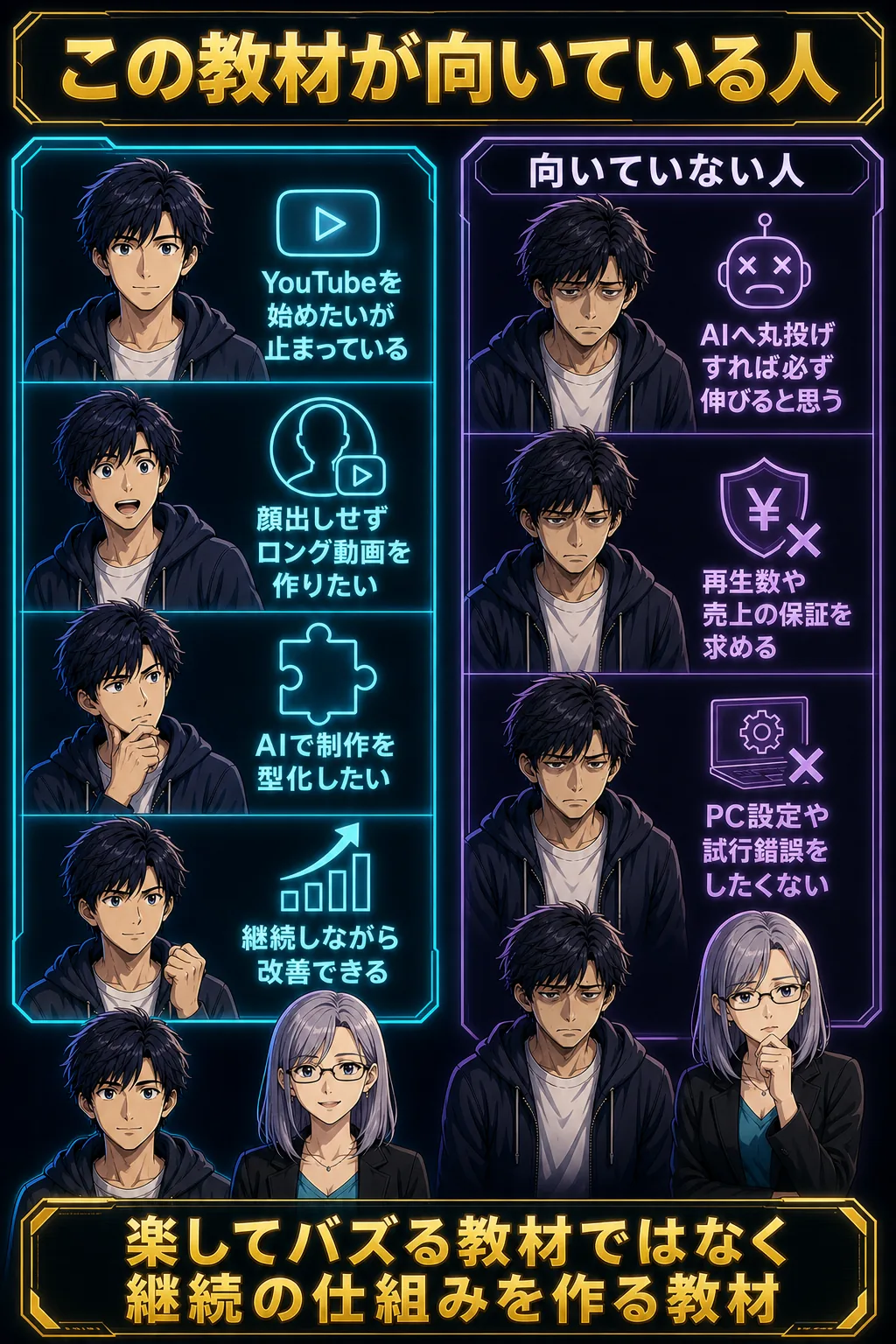 教材が向いている人と向いていない人