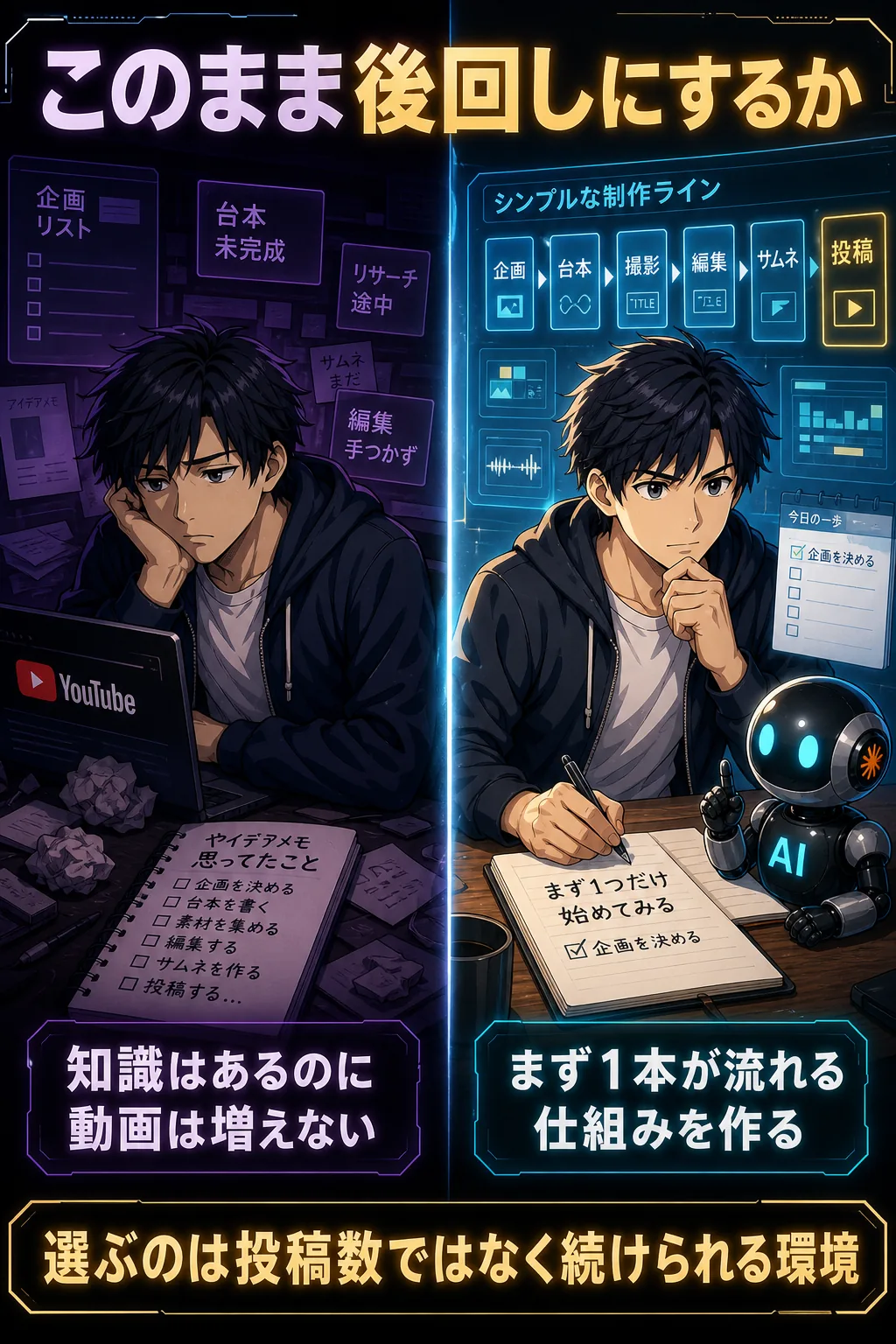 後回しにする未来と仕組みを作る未来